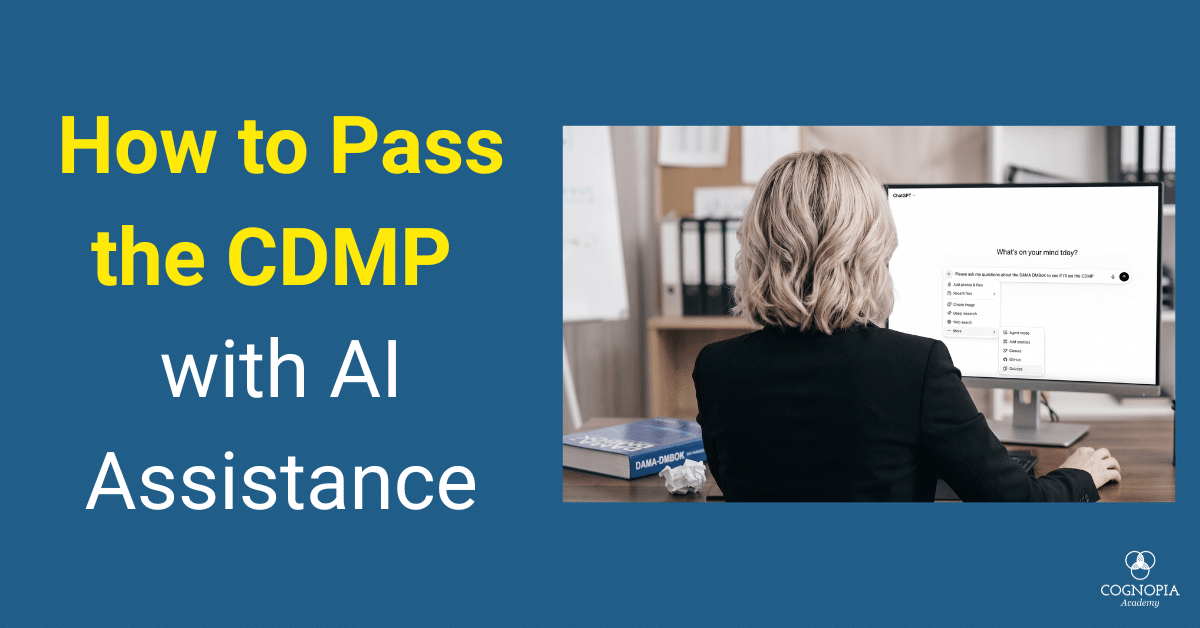 Woman asking How to pass the CDMP Exam with AI